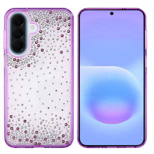 Galaxy A36 Kılıf Airbag Tasarımlı Damla Taşlı Şeffaf Zore Pera Silikon Kapak