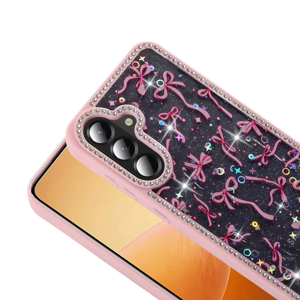 Galaxy A36 Kılıf Taşlı ve Simli Tasarım Zore Azra Kapak