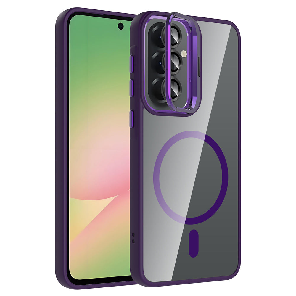 Galaxy A37 Kılıf Standlı ve Kamera Lens Hediyeli Zore Etro Kapak