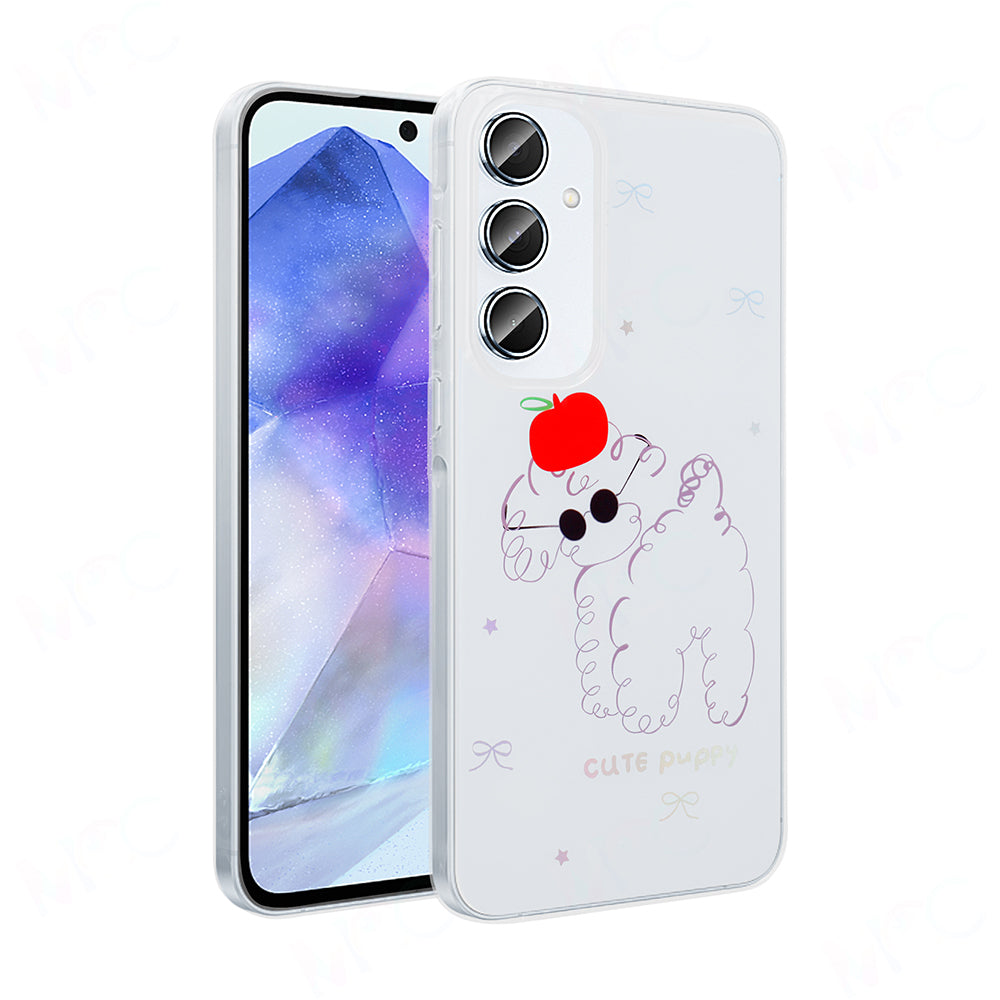 Galaxy A55 Kılıf Şeffaf Figürlü Zore Folk Sert Kapak