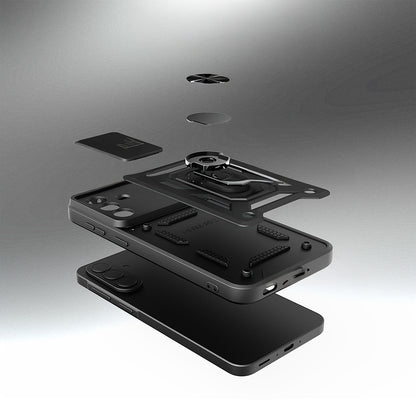Galaxy A57 Kılıf Magnetik Standlı Kamera Korumalı Zore Sürgülü Vega Kapak