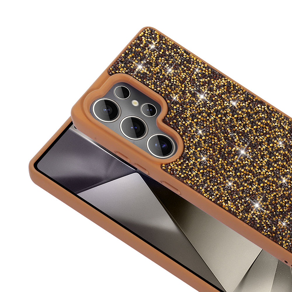 Galaxy S22 Ultra Kılıf Parlak Taşlı Tasarım Zore Pırlanta Kapak