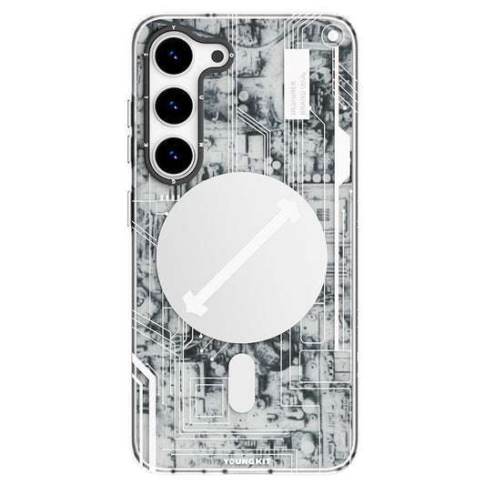Galaxy S23 Kılıf M-safe Şarj Özellikli YoungKit Technology Serisi Kapak