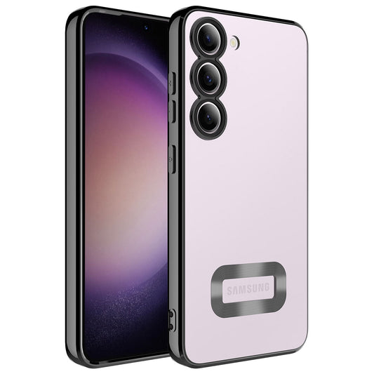 Galaxy S23 Plus Kılıf Kamera Korumalı Logo Gösteren Zore Omega Kapak