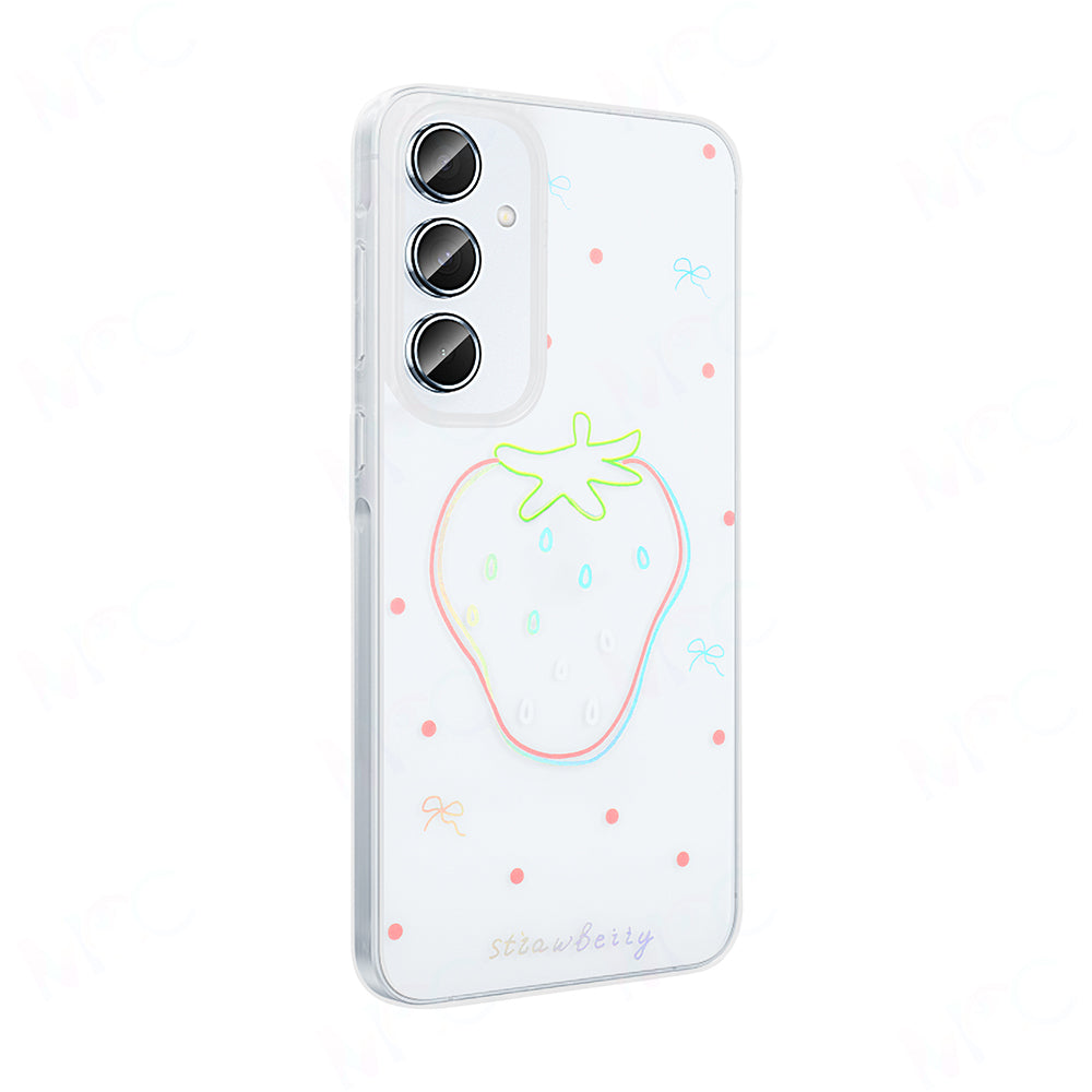 Galaxy S24 FE Kılıf Şeffaf Figürlü Zore Folk Sert Kapak