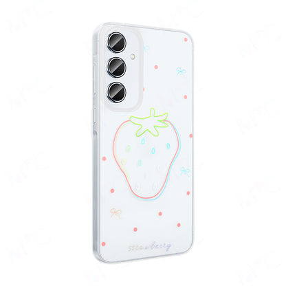 Galaxy S24 FE Kılıf Şeffaf Figürlü Zore Folk Sert Kapak