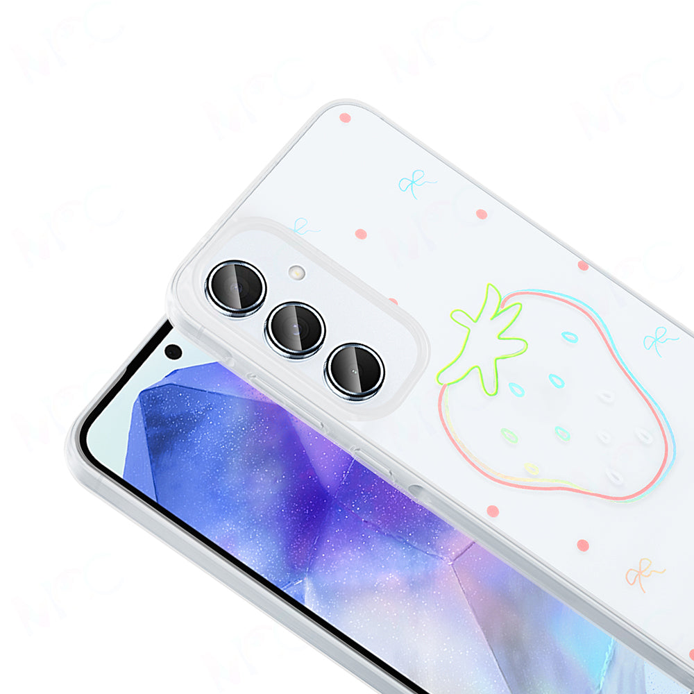 Galaxy S24 FE Kılıf Şeffaf Figürlü Zore Folk Sert Kapak