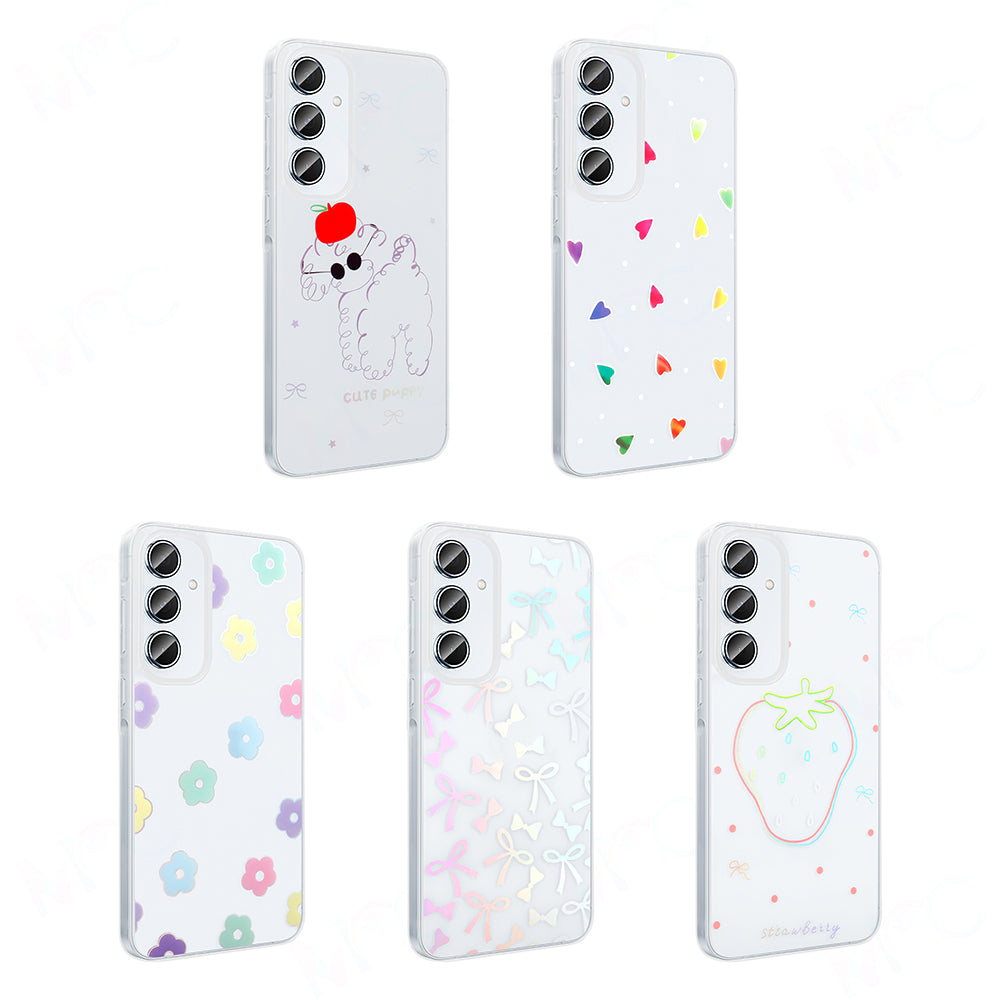 Galaxy S24 FE Kılıf Şeffaf Figürlü Zore Folk Sert Kapak