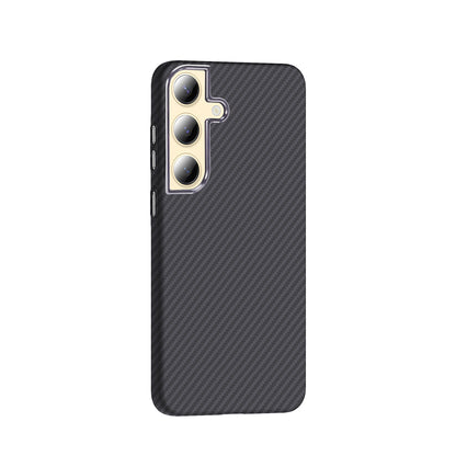 Galaxy S24 Kılıf M-safe Şarj Özellikli Karbon Fiber Görünümlü Zore Gros Kapak