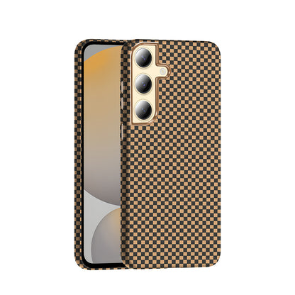 Galaxy S24 Kılıf M-safe Şarj Özellikli Karbon Fiber Görünümlü Zore Gros Kapak