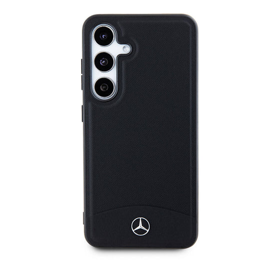 Galaxy S24 Kılıf Mercedes Benz Orjinal Lisanslı M-safe Şarj Özellikli Deri Dokumalı Sade Kapak