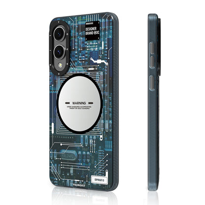 Galaxy S25 Edge Kılıf M-safe Şarj Özellikli Youngkit Technology Serisi Kapak