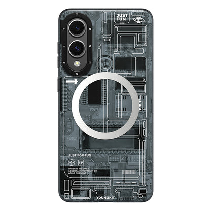 Galaxy S25 Edge Kılıf M-safe Şarj Özellikli Youngkit Technology Serisi Kapak