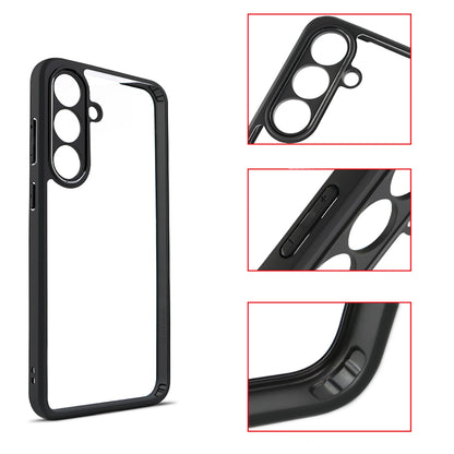 Galaxy S25 FE Kılıf Kamera Korumalı Şeffaf Arka Yüzey Zore New Roll Kapak