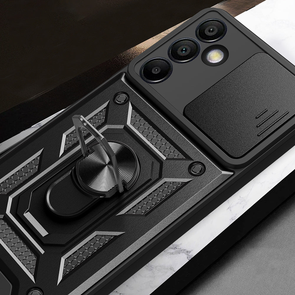 Galaxy S25 FE Kılıf Magnetik Standlı Kamera Korumalı Zore Sürgülü Vega Kapak
