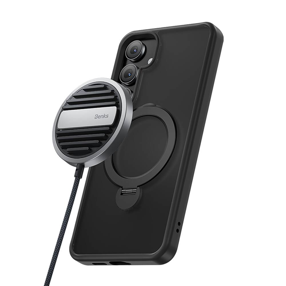 Galaxy S25 Kılıf M-safe Şarj Özellikli Benks Standlı Mist Protective Kapak