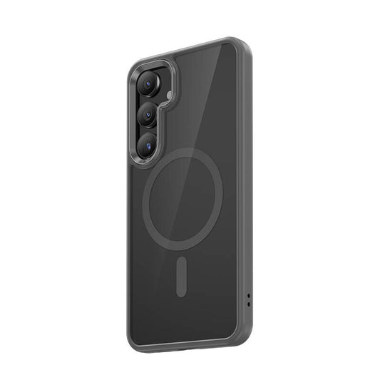 Galaxy S25 Kılıf M-safe Şarj Özellikli Şeffaf Arka Yüzey Benks MagClap TPU Çerçeve Kapak