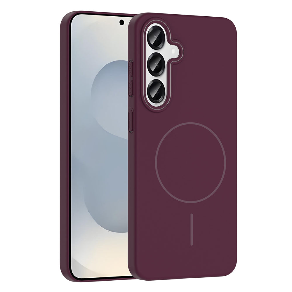 Galaxy S25 Plus Kılıf M-safe Şarj Özellikli Zore Ruby Sert Kapak