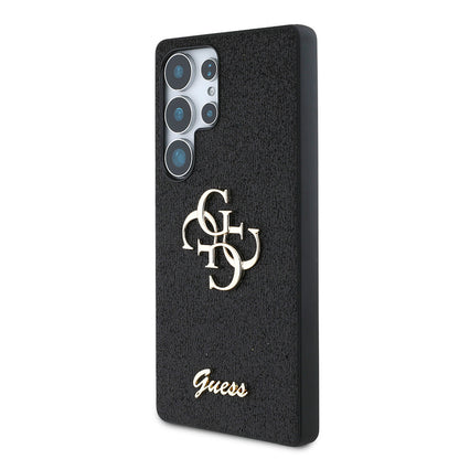 Galaxy S25 Ultra Kılıf Guess Orjinal Lisanslı 4G Büyük Metal Logolu Glitter Kapak