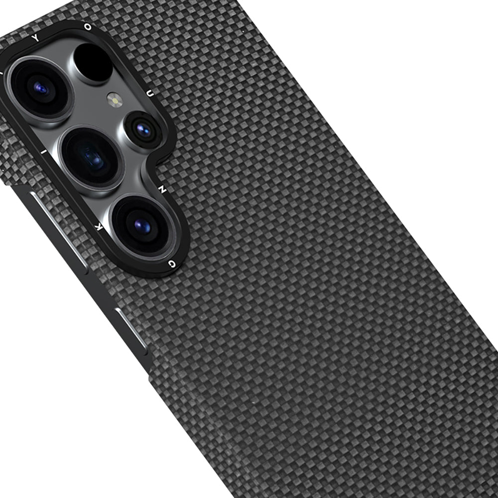 Galaxy S25 Ultra Kılıf M-safe Şarj Özellikli Aramid Fiber Youngkit 1500D Extreme Wing Serisi Kapak