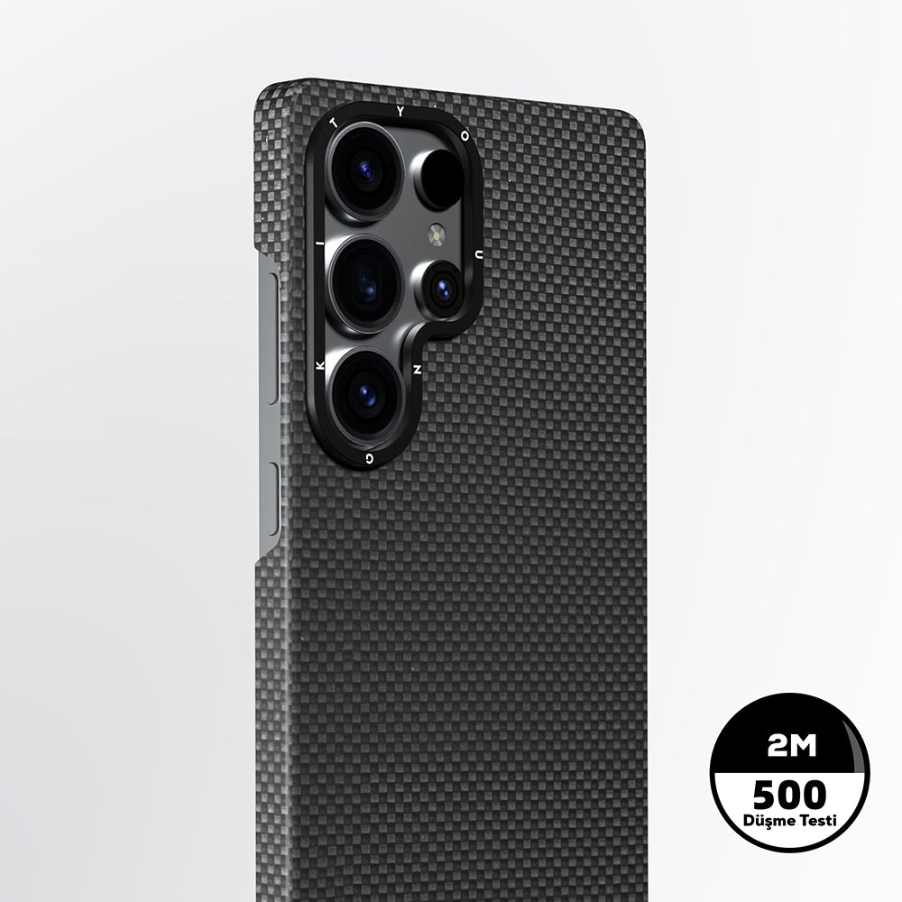 Galaxy S25 Ultra Kılıf M-safe Şarj Özellikli Aramid Fiber Youngkit 1500D Extreme Wing Serisi Kapak