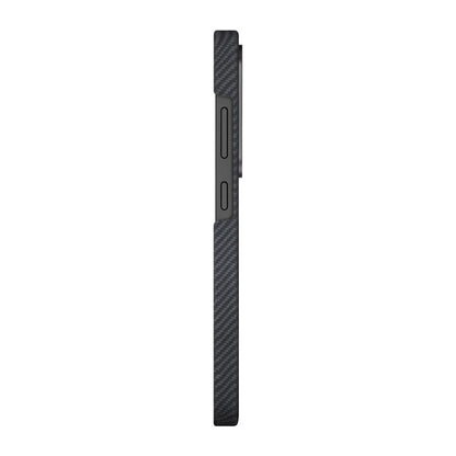 Galaxy S25 Ultra Kılıf M-safe Şarj Özellikli 600D Aramid Fiber Pitaka Ultra-Slim Classic Serisi Black-Grey Twill Kapak
