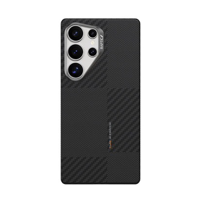 Galaxy S25 Ultra Kılıf M-safe Şarj Özellikli 600D Metal Kamera Çerçeveli Raptic Aramid Fiber Croxx Mondrian Serisi Kapak