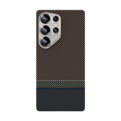 Galaxy S25 Ultra Kılıf M-safe Şarj Özellikli Karbon Fiber Tasarımlı Benks Prestige ArmorAir Kevlar Kapak