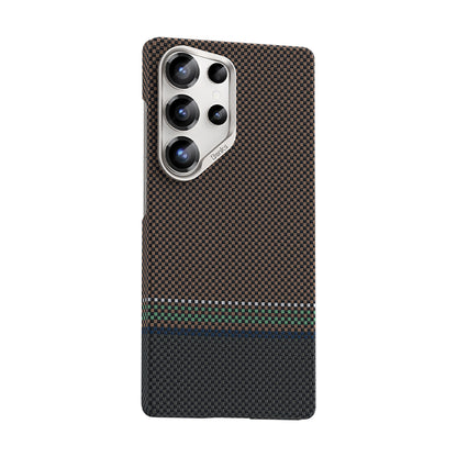 Galaxy S25 Ultra Kılıf M-safe Şarj Özellikli Karbon Fiber Tasarımlı Benks Prestige ArmorAir Kevlar Kapak