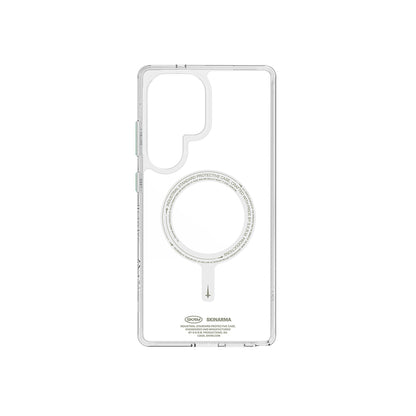 Galaxy S25 Ultra Kılıf M-safe Şarj Özellikli Şeffaf Airbag Tasarımlı Skinarma Saido Nightglow Kapak