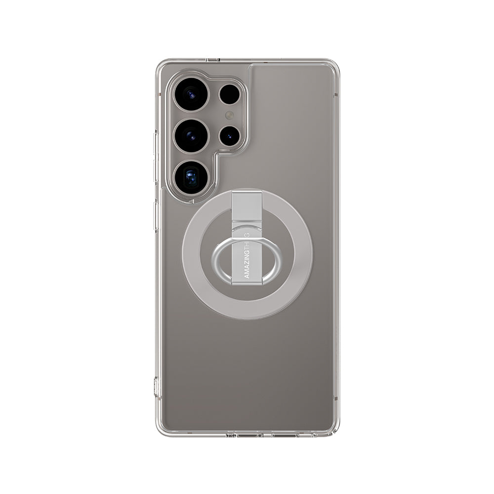 Galaxy S25 Ultra Kılıf M-safe Şarj Özellikli Yüzük Standlı Amazingthing Minimal Grip Serisi Kapak