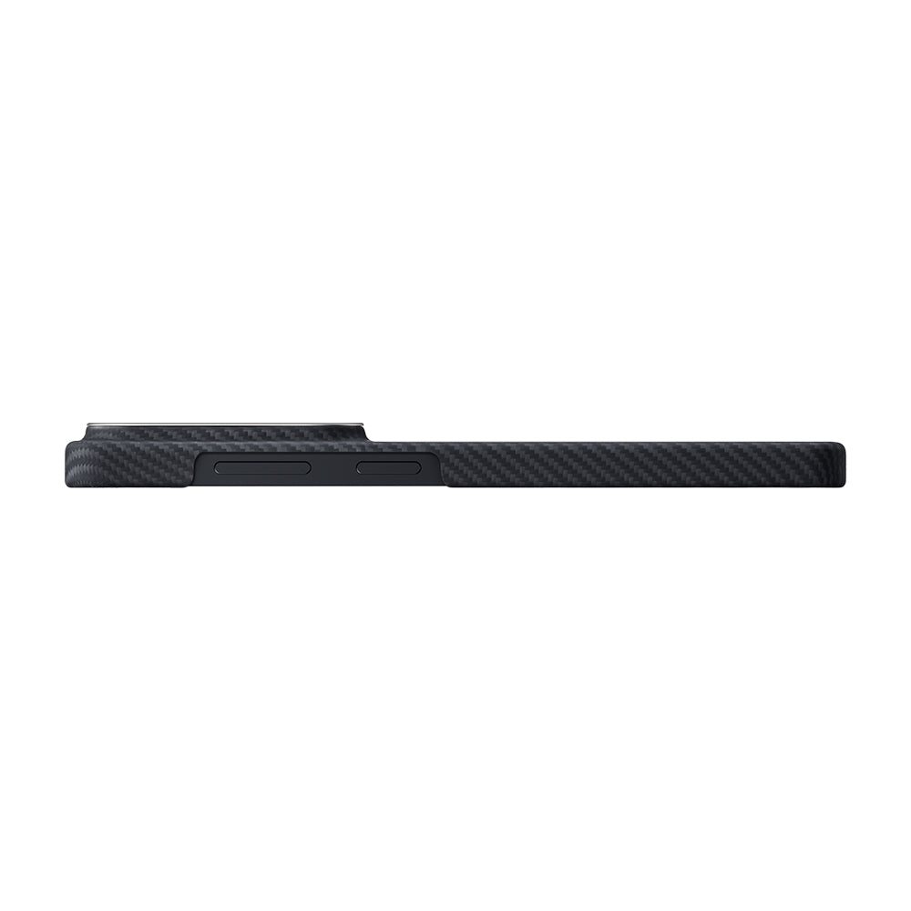 Galaxy S26 Kılıf M-safe Şarj Özellikli 600D Aramid Fiber Pitaka Edge Serisi Black-Grey Twill Kapak
