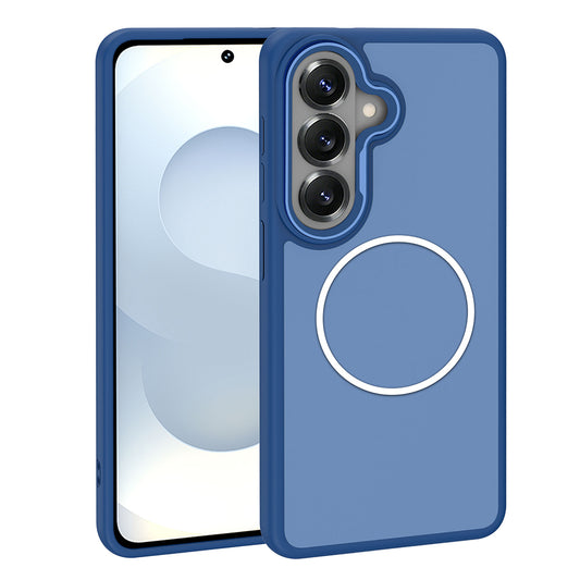Galaxy S26 Kılıf M-Safe Şarj Özellikli Metal Kamera Çerçeveli Zore Sanremo Silikon Kapak
