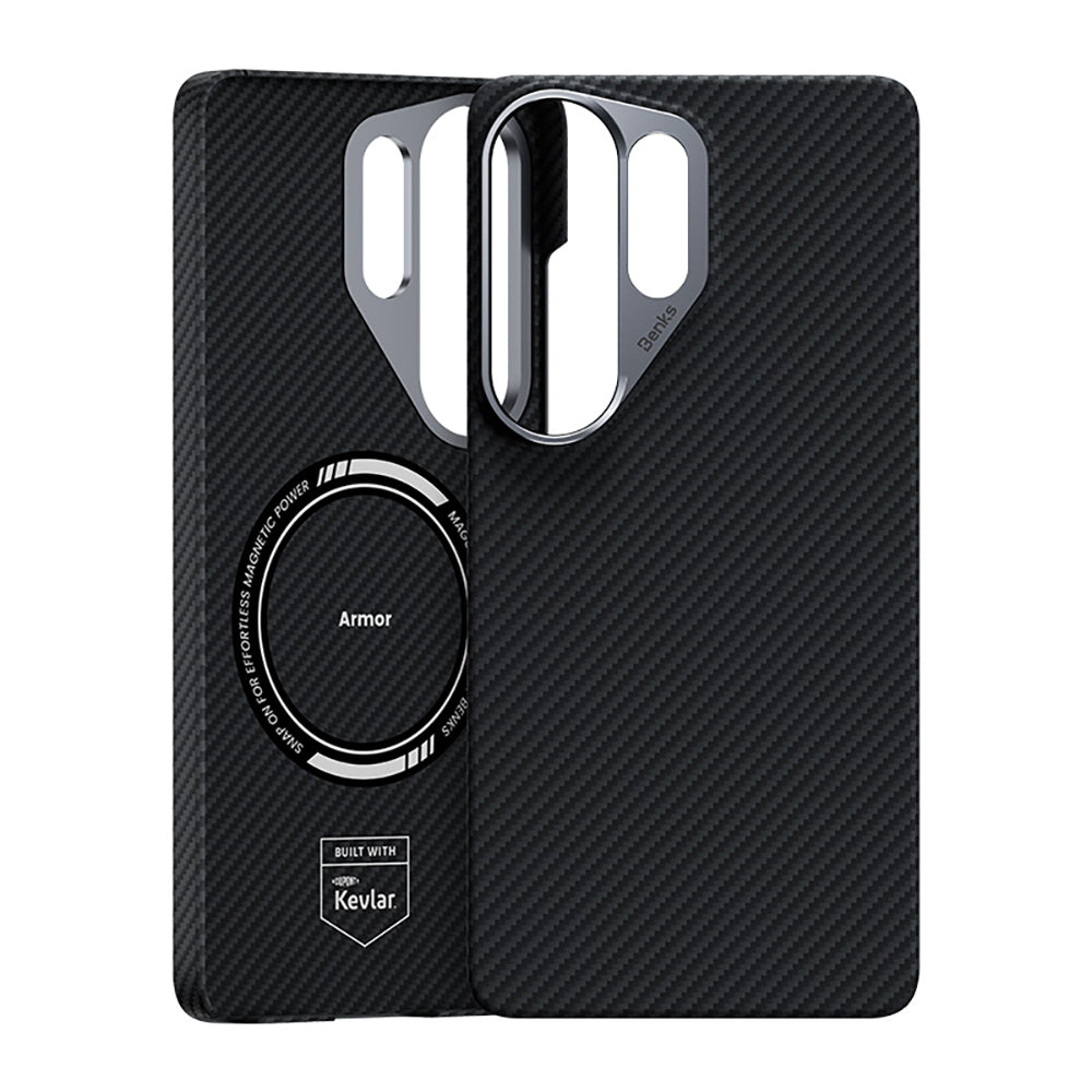 Galaxy S26 Ultra Kılıf Benks M-safe Şarj Özellikli Magnetik ArmorAir 600D Kevlar Fiber Kapak