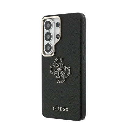 Galaxy S26 Ultra Kılıf Guess Orjinal Lisanslı Grained Yazı ve 4G Büyük Metal Logolu Kapak