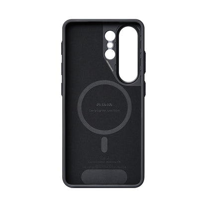 Galaxy S26 Ultra Kılıf M-safe Şarj Özellikli 600D Aramid Fiber Pitaka Cairn Serisi Black-Grey Twill Kapak