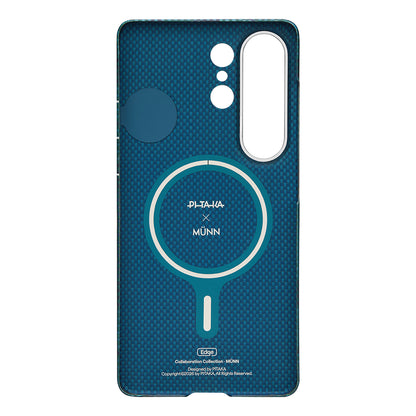 Galaxy S26 Ultra Kılıf M-safe Şarj Özellikli Aramid Fiber Pitaka Flora in Grid Serisi Kapak