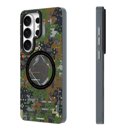 Galaxy S26 Ultra Kılıf M-Safe Şarj Özellikli Youngkit Camouflage Sykell Serisi Kapak