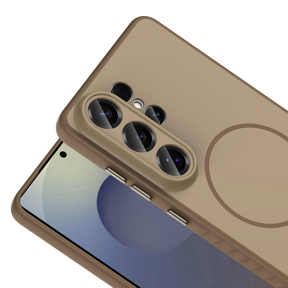 Galaxy S26 Ultra Kılıf M-safe Şarj Özellikli Zore Tea Kapak