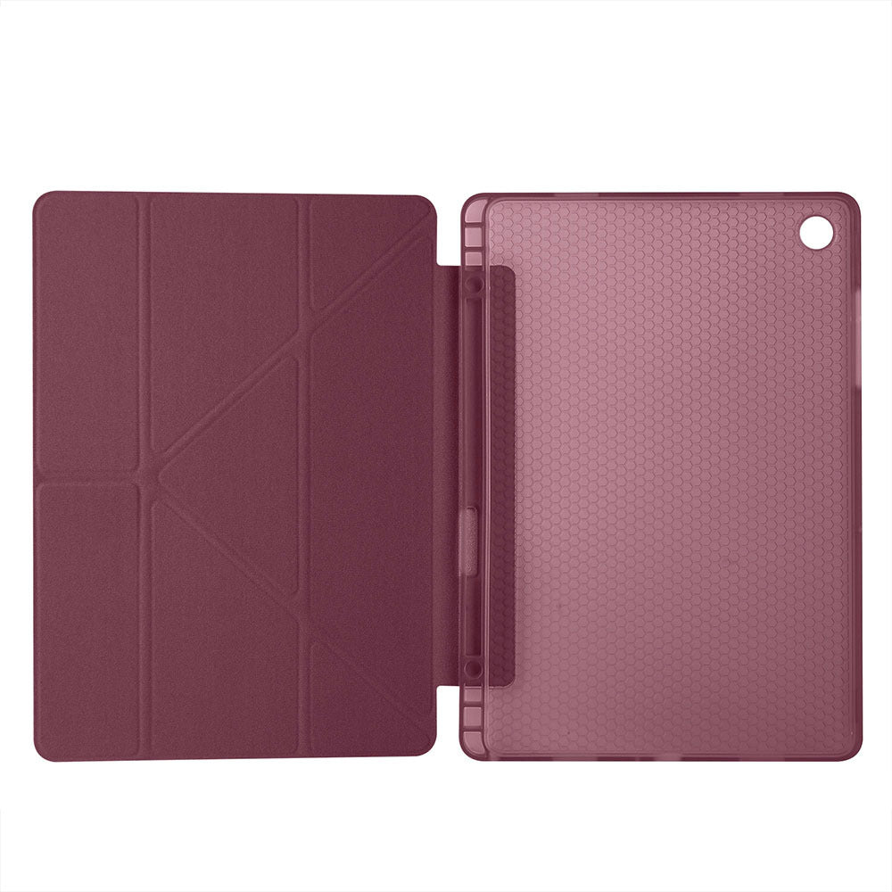 Galaxy Tab A11 Plus Kılıf Zore Tri Folding Kalem Bölmeli Standlı Kılıf