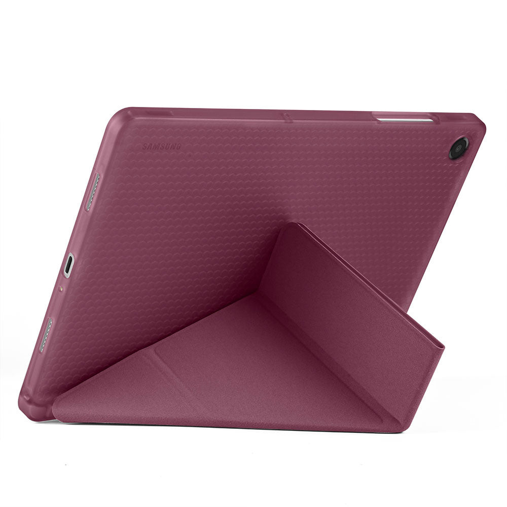Galaxy Tab A11 Plus Kılıf Zore Tri Folding Kalem Bölmeli Standlı Kılıf