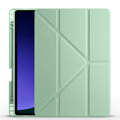 Galaxy Tab S10 FE Kılıf Zore Tri Folding Kalem Bölmeli Standlı Kılıf