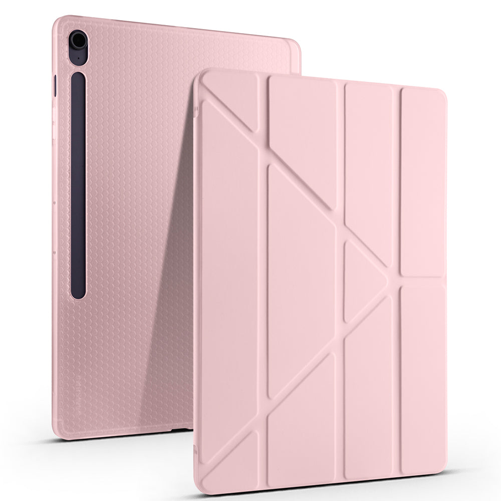 Galaxy Tab S10 FE Plus Kılıf Zore Tri Folding Kalem Bölmeli Standlı Kılıf