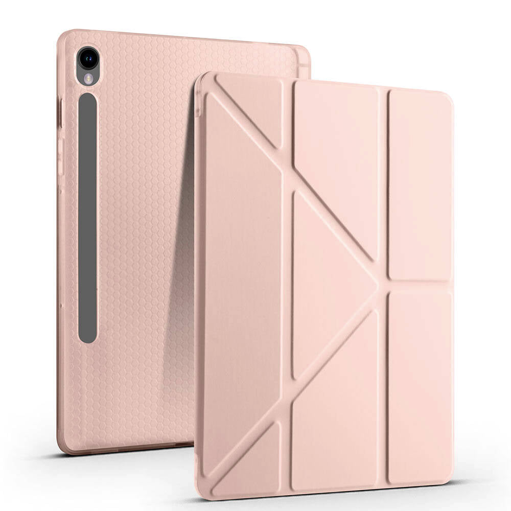 Galaxy Tab S10 Lite Kılıf Zore Tri Folding Kalem Bölmeli Standlı Kılıf