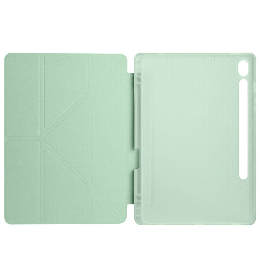 Galaxy Tab S10 Lite Kılıf Zore Tri Folding Kalem Bölmeli Standlı Kılıf