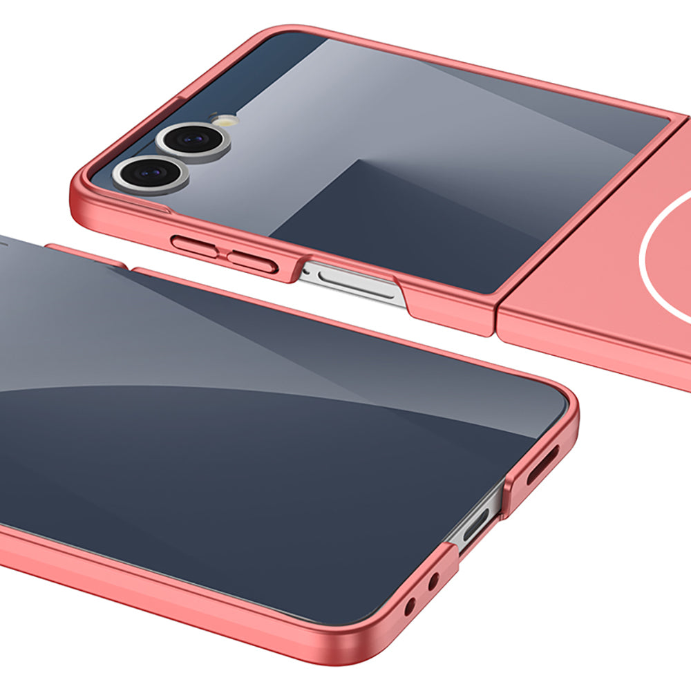Galaxy Z Flip 7 Kılıf Wireless Şarj Özellikli Zore Kıpta M-safe Kapak