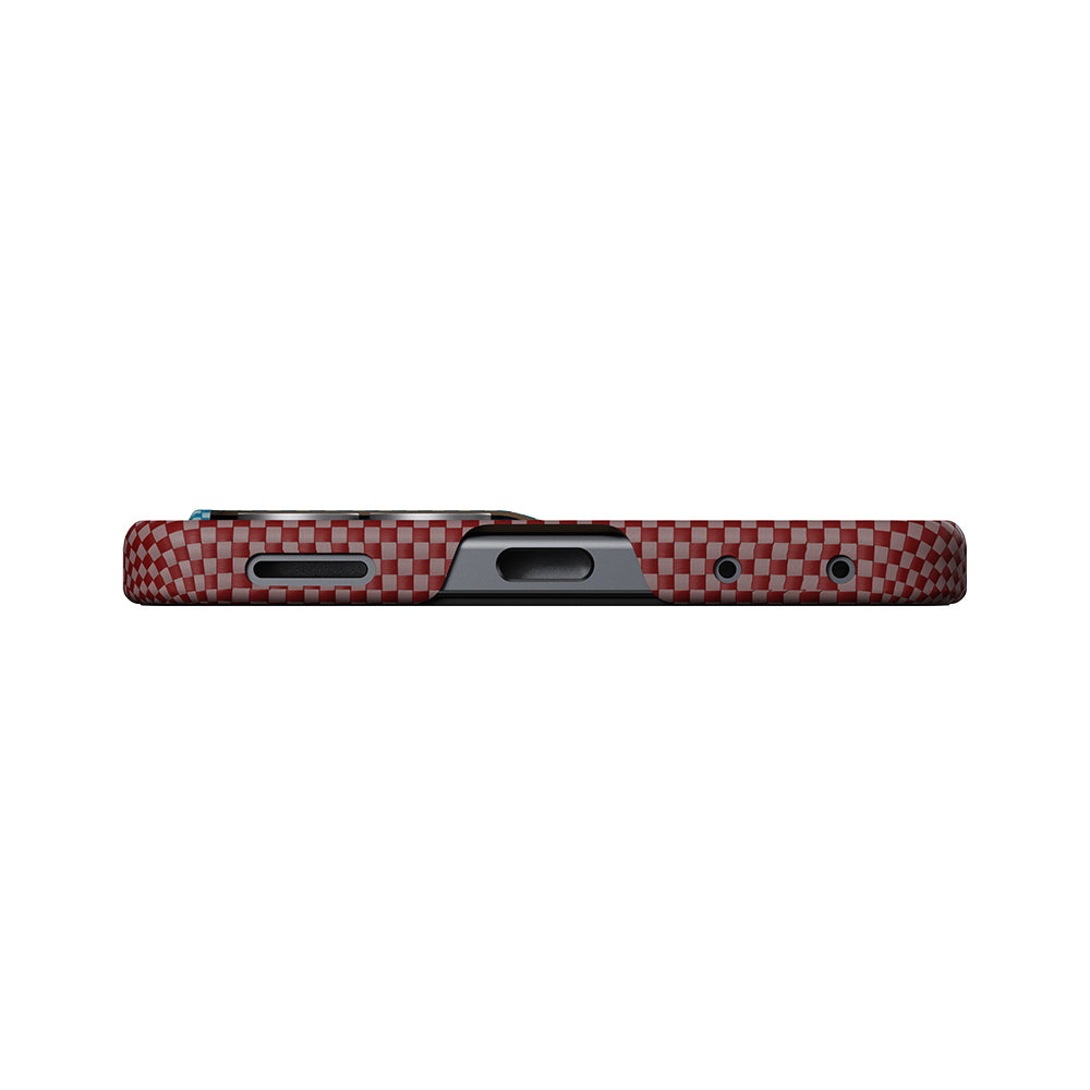 Galaxy Z Flip 8 Kılıf M-safe Şarj Özellikli Aramid Karbon Fiber Pitaka Sunset 2.0 California Dream Serisi Kapak