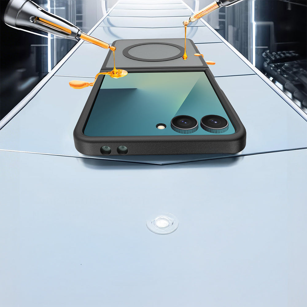 Galaxy Z Flip 8 Kılıf M-Safe Şarj Özellikli Kamera Korumalı Zore Lunex Kapak