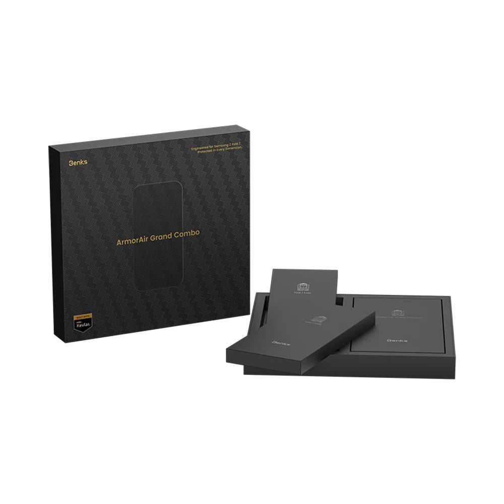Galaxy Z Fold 7 Benks ArmorAir ArmorGrid Grand Combo Üçlü Aksesuar Seti (Ön Arka Kevlar Kapak + Ekran Koruyucu)