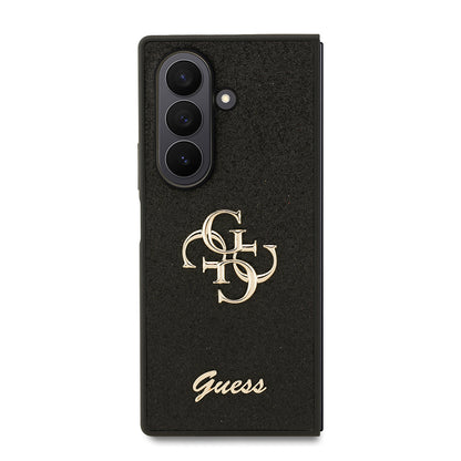 Galaxy Z Fold 7 Kılıf Guess Orjinal Lisanslı 4G Büyük Metal Logolu Glitter Kapak